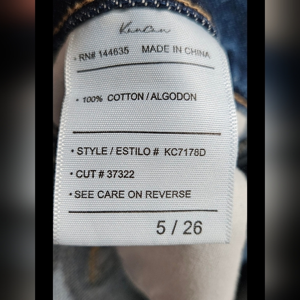 KanCan Mid Rise Raw Hem Distressed Jeans 5/26 - Picture 4 of 4